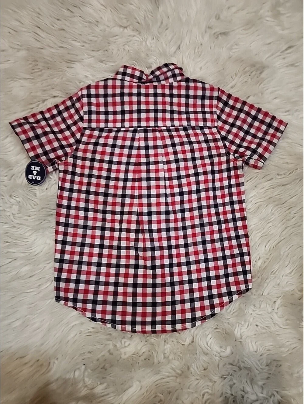 New The Children's Place Boy's Short Sleeves Plaid Button up Shirt size Xs 4